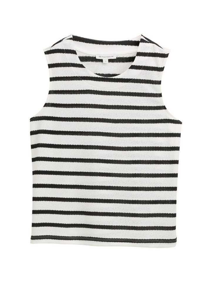 TOM TAILOR Denim Shirttop Top knitted crew neck von TOM TAILOR Denim