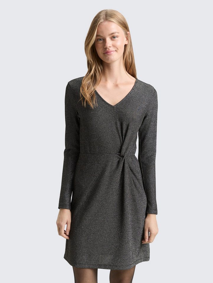 TOM TAILOR Denim Sommerkleid Fitted Mini-Kleid mit Glitzer-Effekt Fitted Mini-Kleid mit Glitzer-Effekt von TOM TAILOR Denim