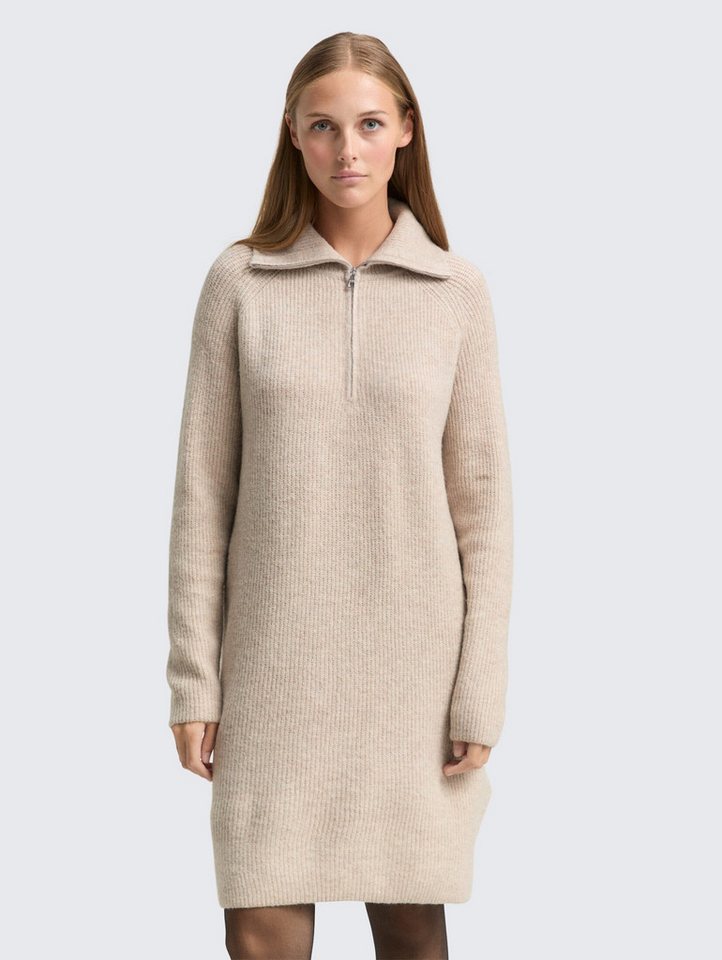 TOM TAILOR Denim Sommerkleid Kleider & Jumpsuits Mini-Kleid mit Troyer-Kragen von TOM TAILOR Denim