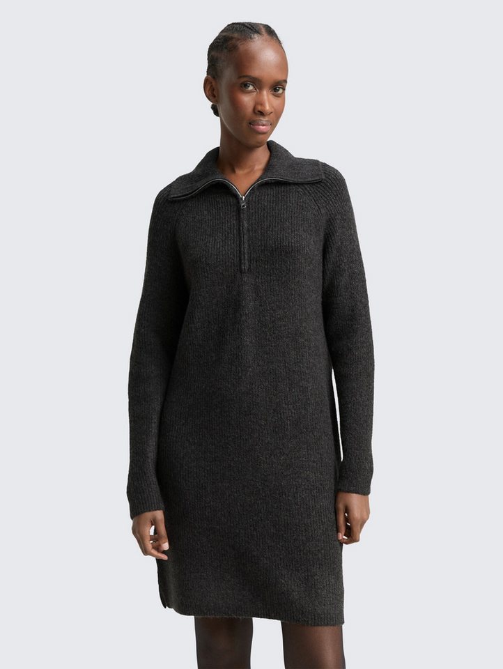 TOM TAILOR Denim Sommerkleid Kleider & Jumpsuits Mini-Kleid mit Troyer-Kragen von TOM TAILOR Denim