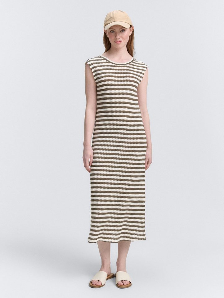 TOM TAILOR Denim Sommerkleid Midi-Kleid mit Streifenmuster Midi-Kleid mit Streifenmuster von TOM TAILOR Denim
