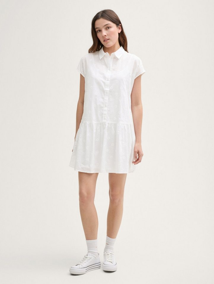 TOM TAILOR Denim Sommerkleid Mini-Blusenkleid mit Stickereien Mini-Blusenkleid mit Stickereien von TOM TAILOR Denim