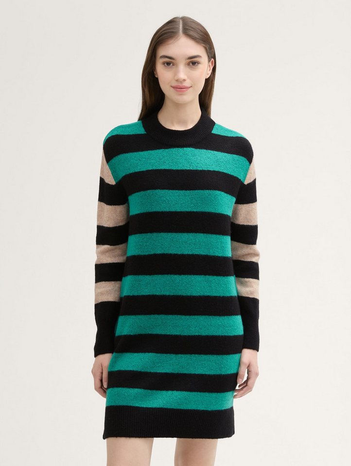 TOM TAILOR Denim Sommerkleid Mini Strickkleid mit Streifenmuster Mini Strickkleid mit Streifenmuster von TOM TAILOR Denim