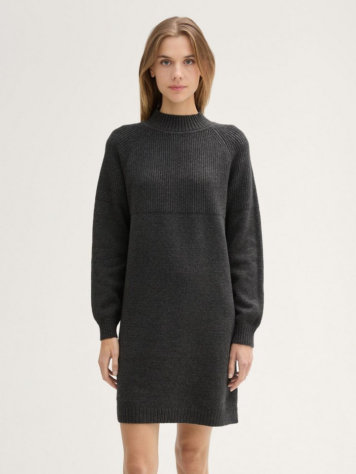 TOM TAILOR Denim Sommerkleid Kleider & Jumpsuits Strickkleid mit Stehkragen von TOM TAILOR Denim