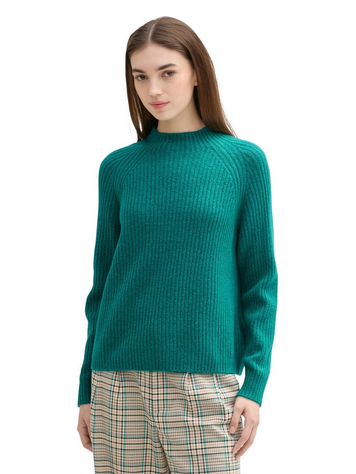 TOM TAILOR Denim Stehkragenpullover mit Rippstruktur von TOM TAILOR Denim