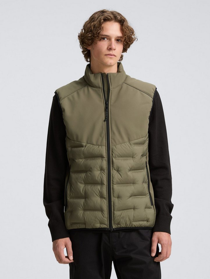 TOM TAILOR Denim Steppweste Hybrid Steppweste mit Stehkragen Hybrid Steppweste mit Stehkragen von TOM TAILOR Denim