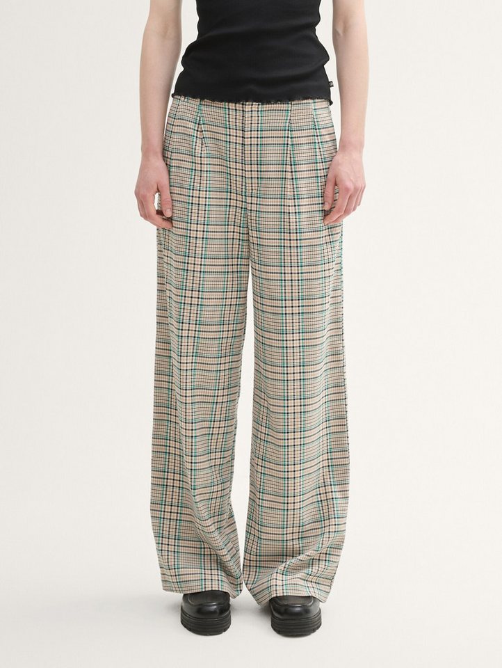 TOM TAILOR Denim Stoffhose Hosen & Chino Wide Leg Hose mit Karomuster von TOM TAILOR Denim