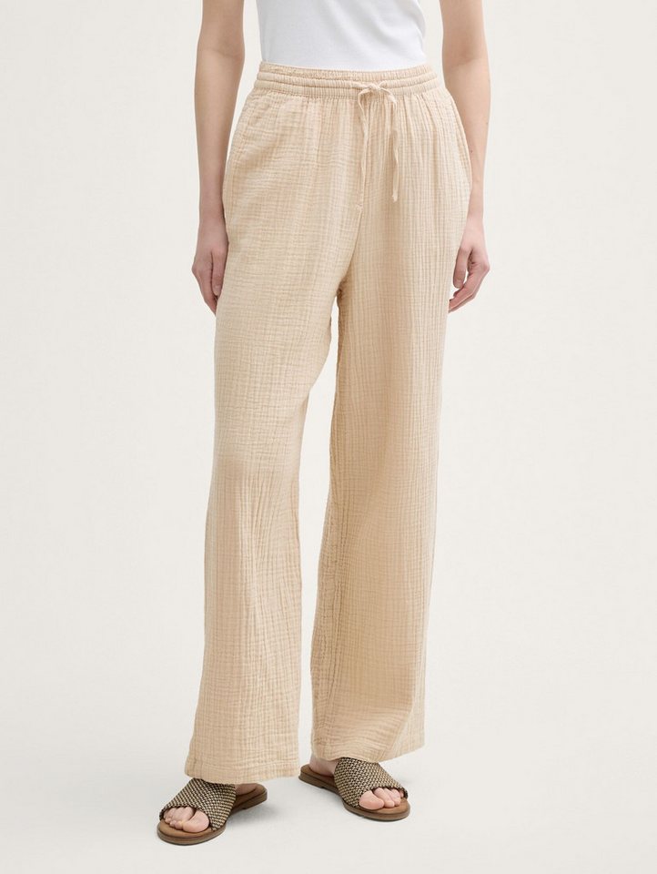 TOM TAILOR Denim Stoffhose Musselin Straight Hose Musselin Straight Hose von TOM TAILOR Denim