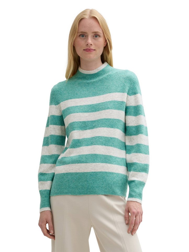TOM TAILOR Denim Streifenpullover mit Stehkragen von TOM TAILOR Denim