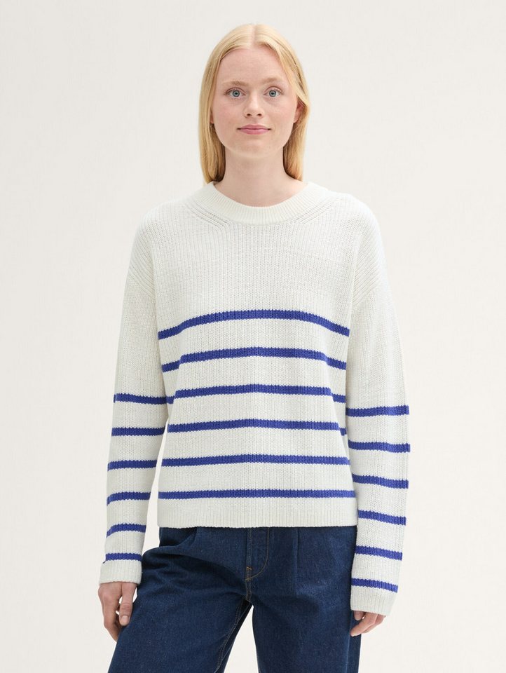 TOM TAILOR Denim Strickpullover Gestreifter Strickpullover Gestreifter Strickpullover von TOM TAILOR Denim