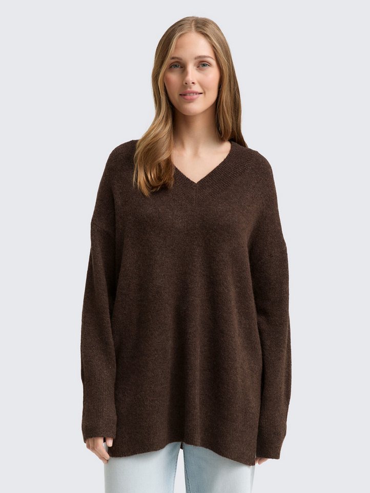 TOM TAILOR Denim Strickpullover Longstyle Strickpullover mit V-Ausschnitt Longstyle Strickpullover mit V-Ausschnitt TOM TAILOR Denim Strickpullover Longstyle Strickpullover mit V-Ausschnitt Longstyle Strickpullover mit V-Ausschnitt von TOM TAILOR Denim