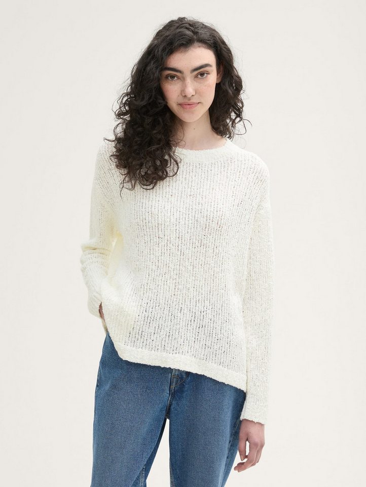 TOM TAILOR Denim Strickpullover Relaxed Bouclé Pullover von TOM TAILOR Denim