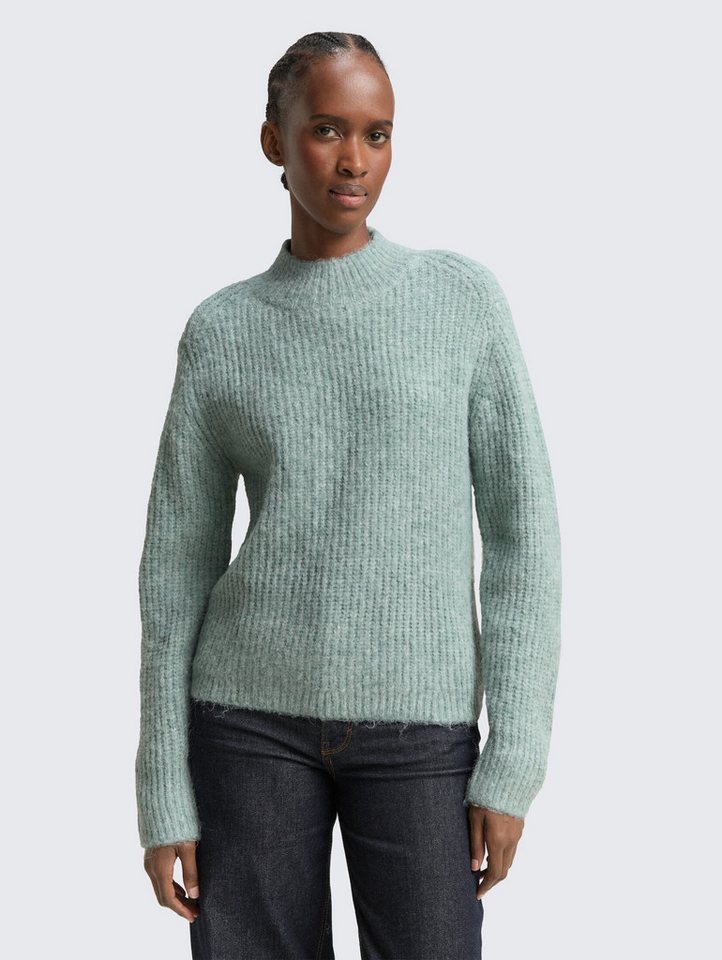 TOM TAILOR Denim Strickpullover Relaxed Fit Strickpullover mit Stehkragen Relaxed Fit Strickpullover mit Stehkragen TOM TAILOR Denim Strickpullover Relaxed Fit Strickpullover mit Stehkragen Relaxed Fit Strickpullover mit Stehkragen von TOM TAILOR Denim