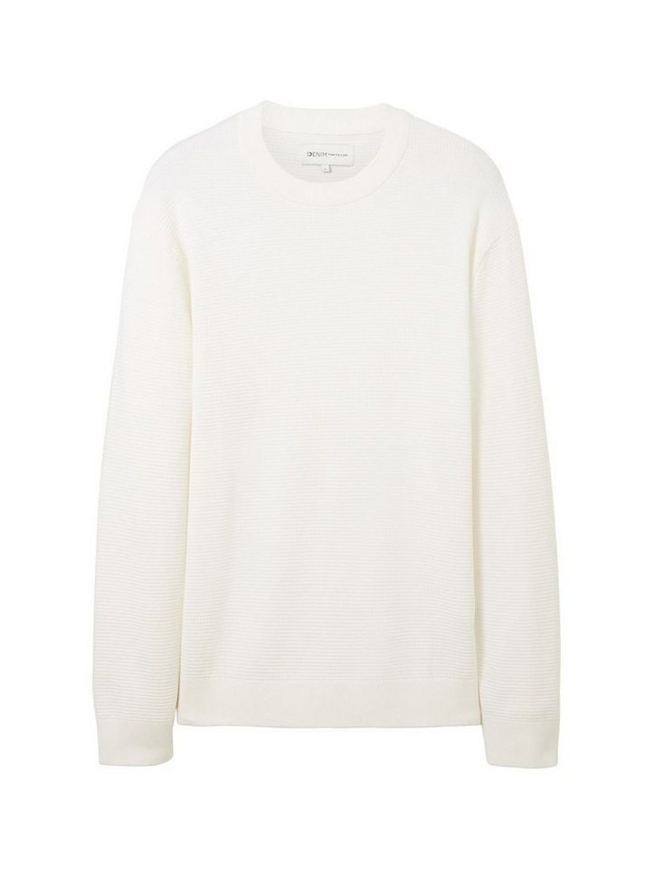 TOM TAILOR Denim Strickpullover STRUCTURED BASIC aus Baumwolle von TOM TAILOR Denim