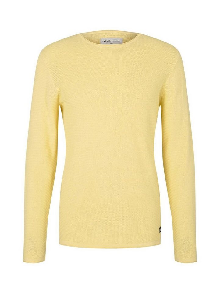 TOM TAILOR Denim Strickpullover STRUKTURIERTER PULLOVER aus 100% Baumwolle von TOM TAILOR Denim