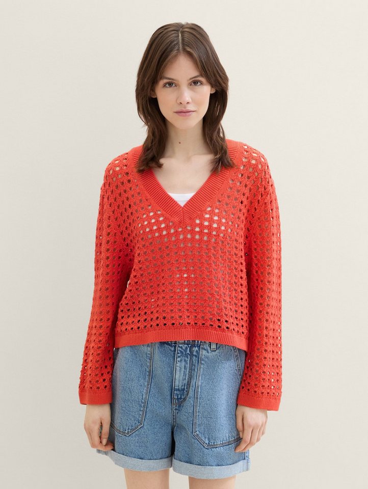 TOM TAILOR Denim Strickpullover Strickpullover mit Bio-Baumwolle von TOM TAILOR Denim