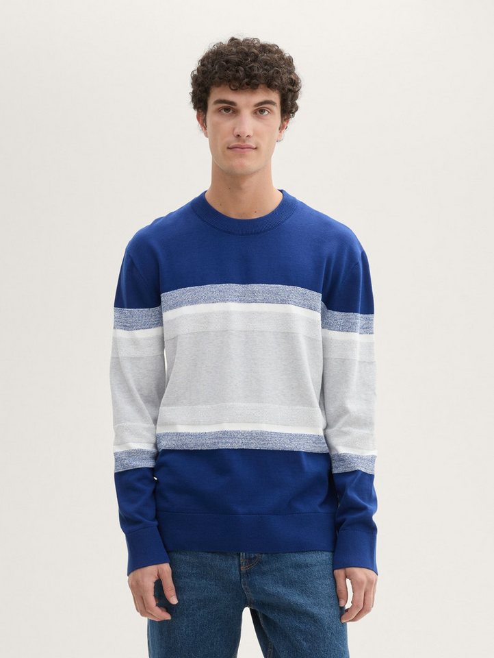 TOM TAILOR Denim Strickpullover Strickpullover mit Blockstreifen von TOM TAILOR Denim