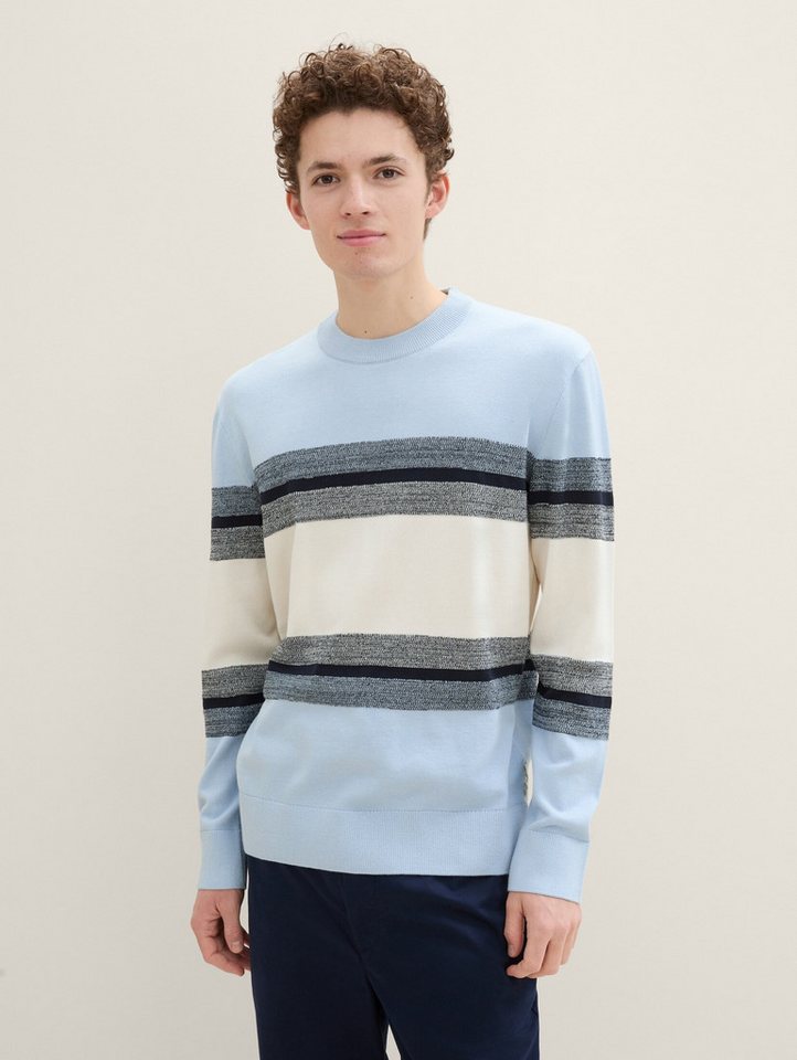 TOM TAILOR Denim Strickpullover Strickpullover mit Blockstreifen von TOM TAILOR Denim