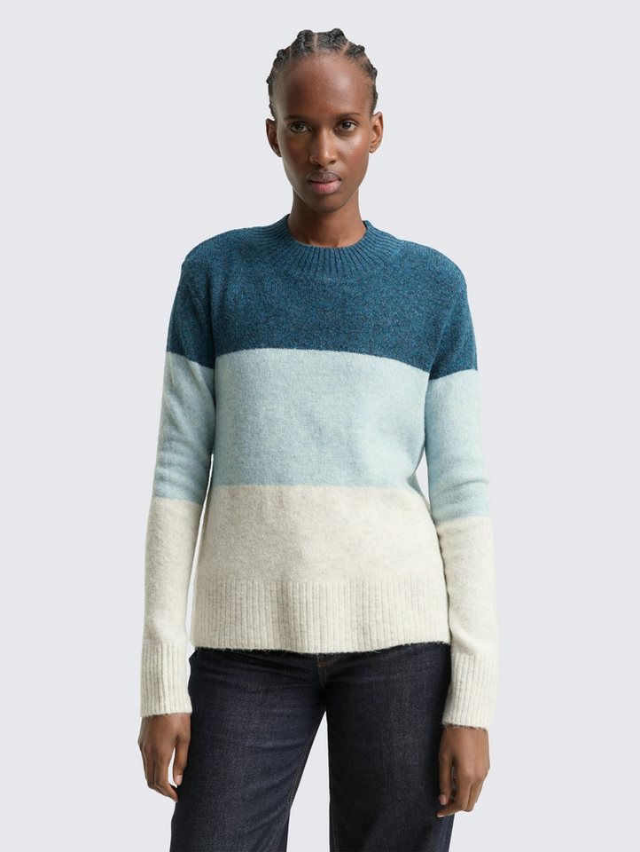 TOM TAILOR Denim Strickpullover Strickpullover mit Colour Blocking Strickpullover mit Colour Blocking von TOM TAILOR Denim