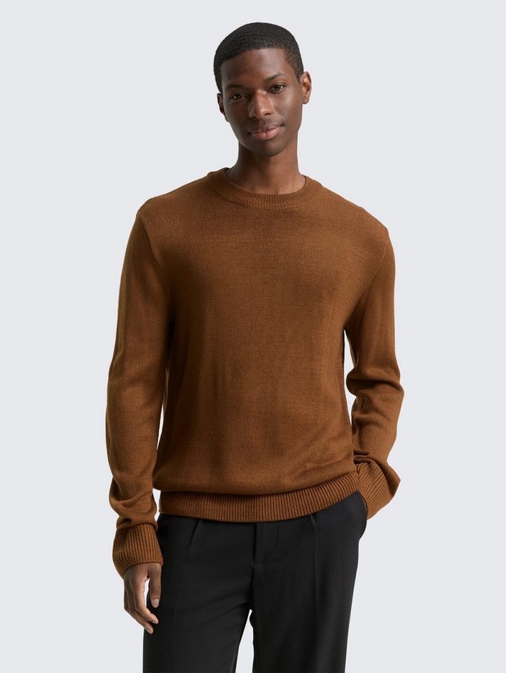 TOM TAILOR Denim Strickpullover Strickpullover mit Rundhalsausschnitt Strickpullover mit Rundhalsausschnitt von TOM TAILOR Denim