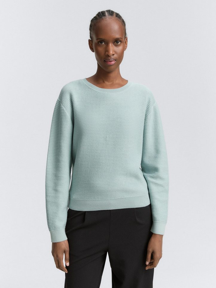 TOM TAILOR Denim Strickpullover Strickpullover mit Rundhalsausschnitt Strickpullover mit Rundhalsausschnitt von TOM TAILOR Denim