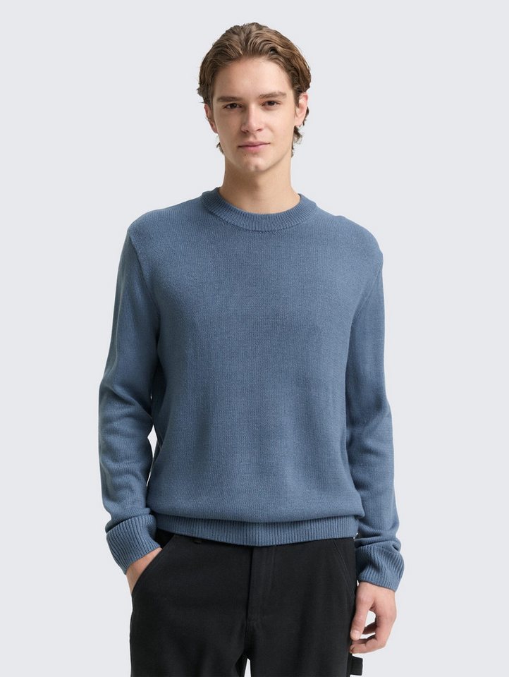 TOM TAILOR Denim Strickpullover Pullover & Strickjacken Strickpullover mit Rundhalsausschnitt von TOM TAILOR Denim