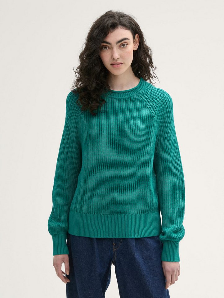 TOM TAILOR Denim Strickpullover Strickpullover mit leichten Ballonärmeln Strickpullover mit leichten Ballonärmeln von TOM TAILOR Denim