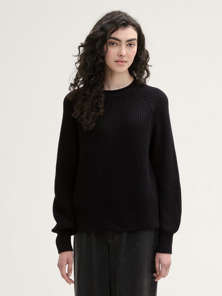 TOM TAILOR Denim Strickpullover Strickpullover mit leichten Ballonärmeln Strickpullover mit leichten Ballonärmeln von TOM TAILOR Denim