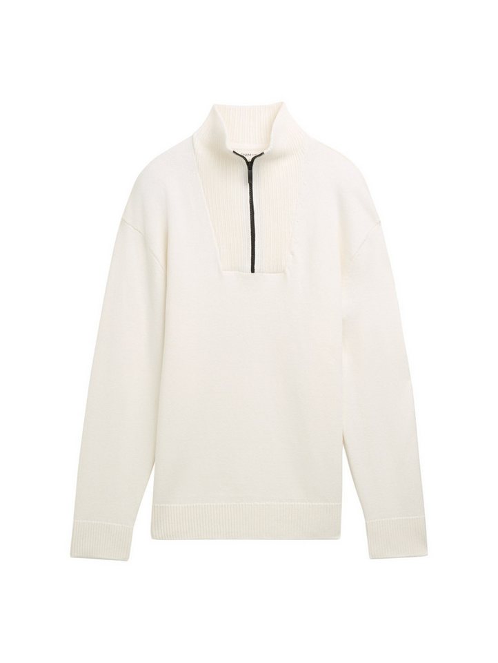 TOM TAILOR Denim Strickpullover Troyer - Relaxed Fit von TOM TAILOR Denim