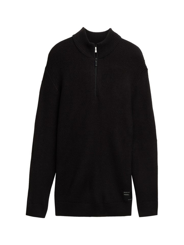 TOM TAILOR Denim Strickpullover Troyer Strickpullover - Gerade von TOM TAILOR Denim