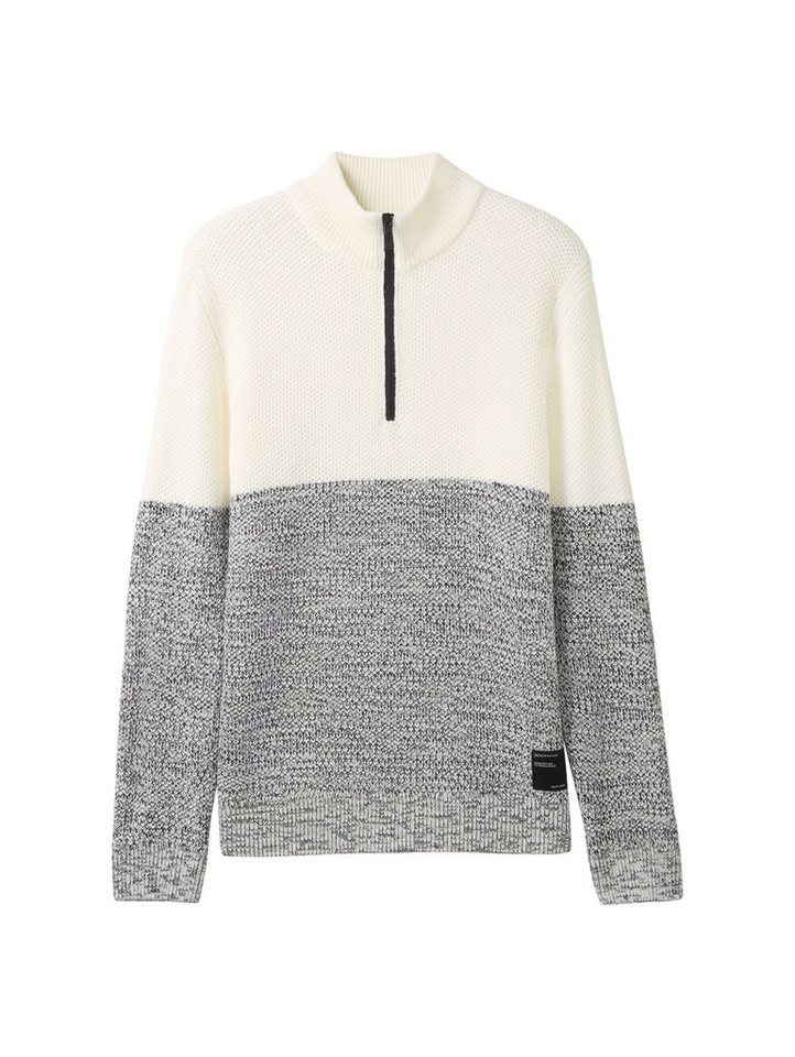 TOM TAILOR Denim Strickpullover Troyer Strickpullover - Gerade von TOM TAILOR Denim