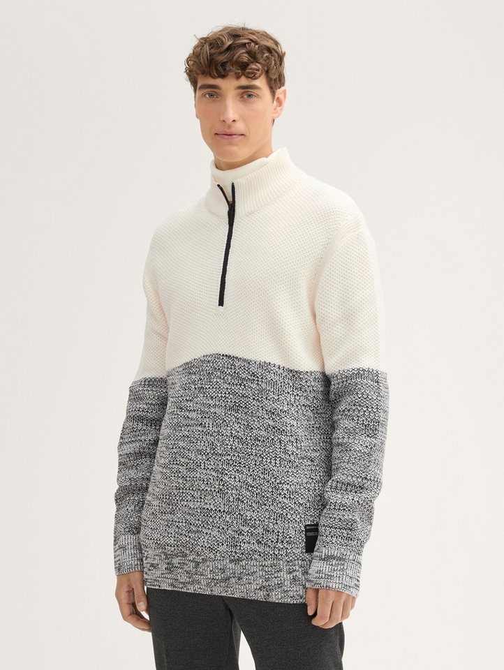 TOM TAILOR Denim Strickpullover Troyer Strickpullover von TOM TAILOR Denim