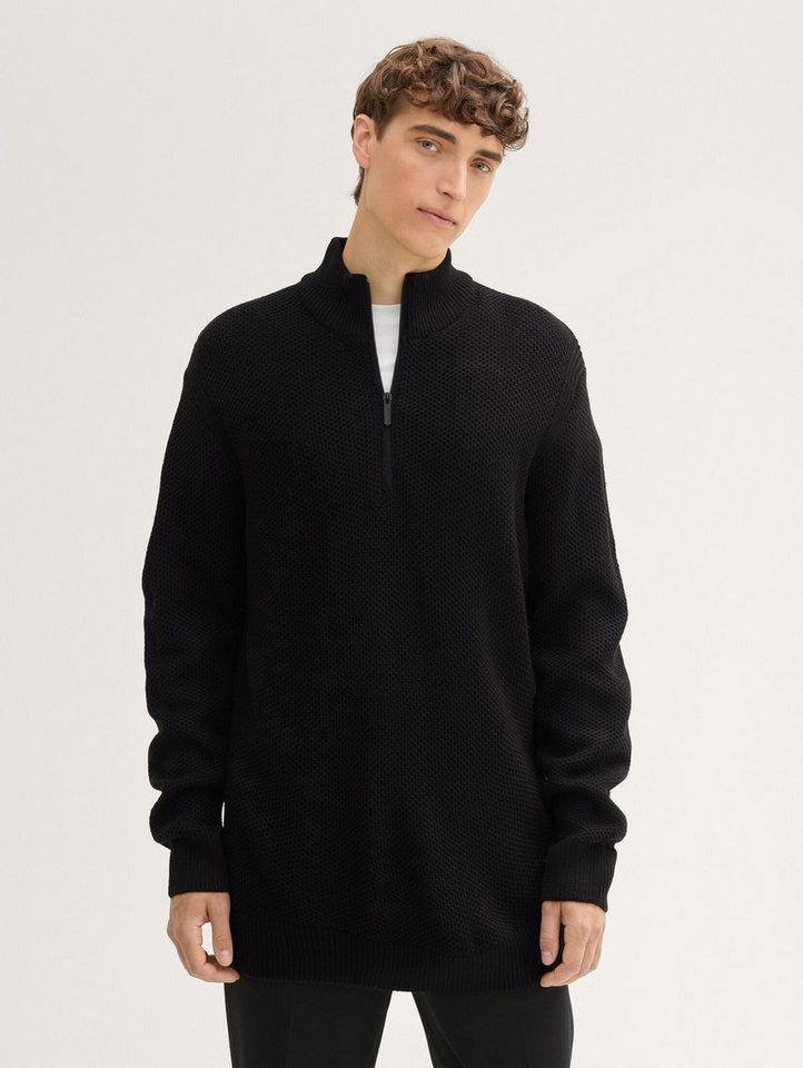 TOM TAILOR Denim Strickpullover Troyer Strickpullover von TOM TAILOR Denim