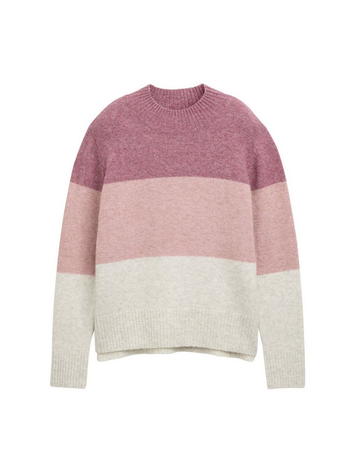 TOM TAILOR Denim Strickpullover cozy color block pullover von TOM TAILOR Denim