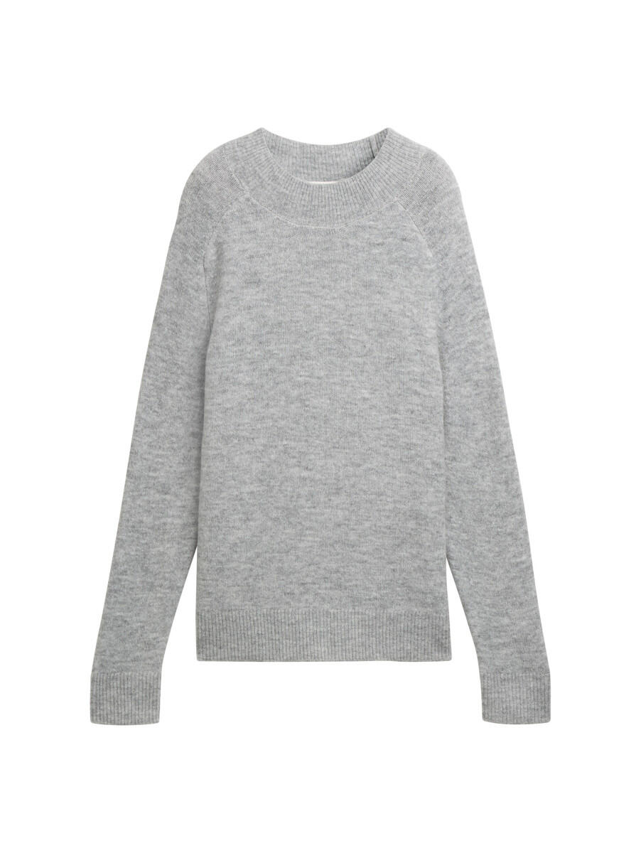 TOM TAILOR Denim - Strickpullover in Melange Optik grau - Gr. - XS von TOM TAILOR Denim