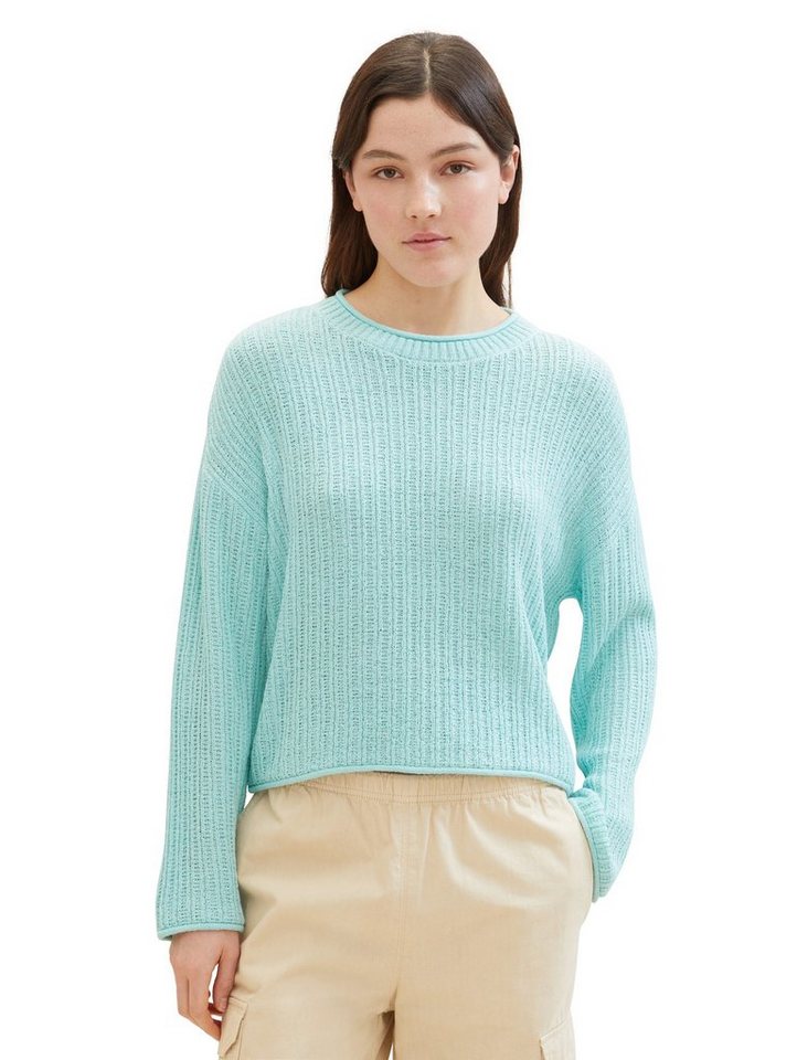 TOM TAILOR Denim Strickpullover in kurzer Form und mit schöner Struktur TOM TAILOR Denim Strickpullover in kurzer Form und mit schöner Struktur von TOM TAILOR Denim