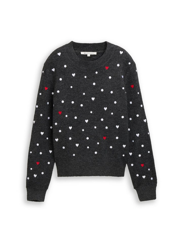 TOM TAILOR Denim Strickpullover knit cosy dot pullover von TOM TAILOR Denim