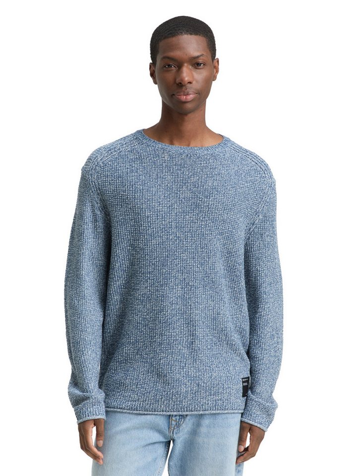 TOM TAILOR Denim Strickpullover mit Logo Stickerei von TOM TAILOR Denim