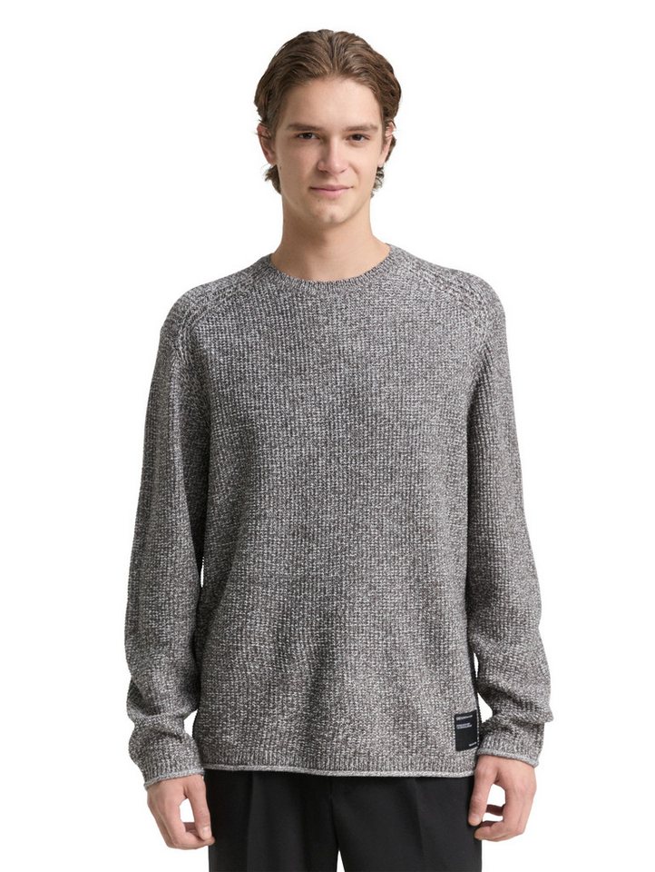 TOM TAILOR Denim Strickpullover mit Logo Stickerei von TOM TAILOR Denim