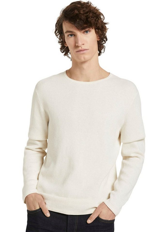 TOM TAILOR Denim Strickpullover mit dezenter Struktur von TOM TAILOR Denim