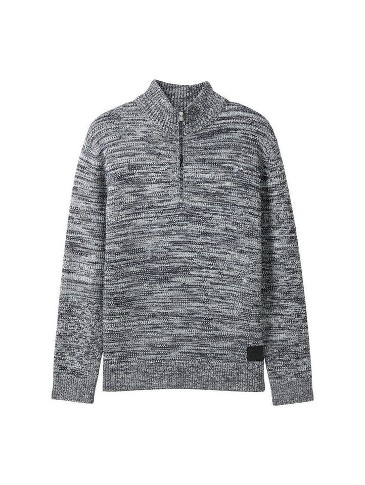 TOM TAILOR Denim Strickpullover multicolor knitted troyer von TOM TAILOR Denim