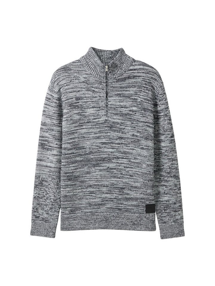 TOM TAILOR Denim Strickpullover multicolor knitted troyer von TOM TAILOR Denim