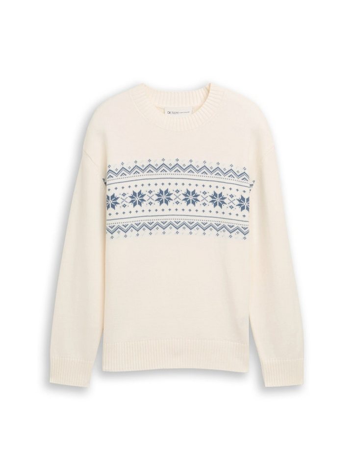 TOM TAILOR Denim Strickpullover relaxed fair isle crew neck kn von TOM TAILOR Denim