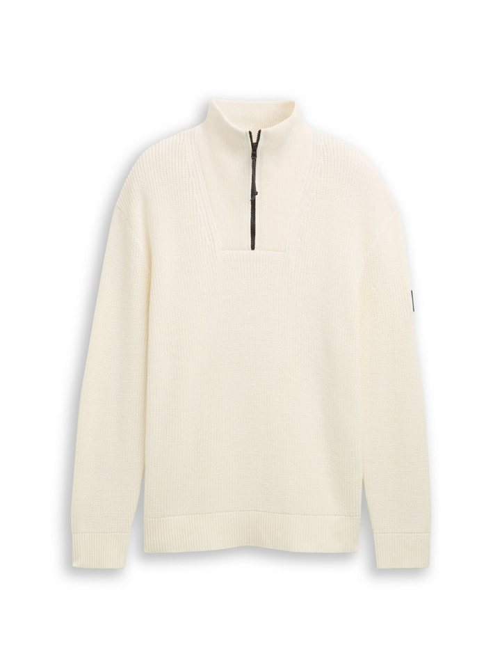 TOM TAILOR Denim Strickpullover relaxed knit troyer von TOM TAILOR Denim