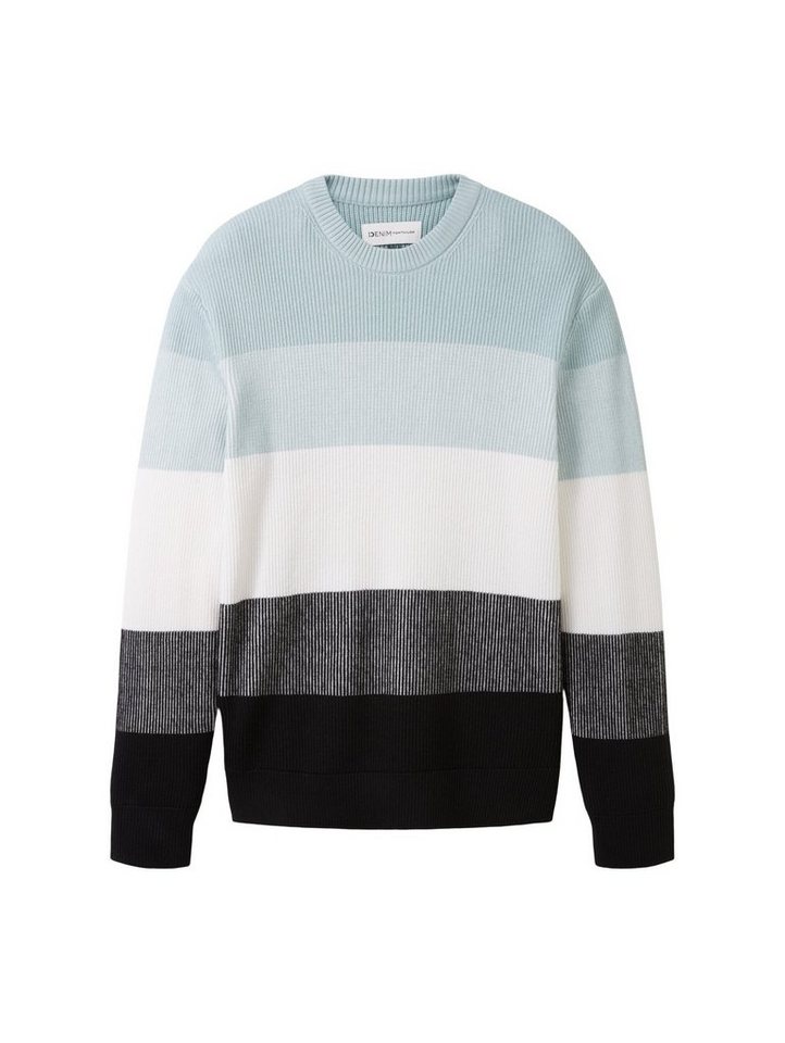 TOM TAILOR Denim Strickpullover structured colorblock knit von TOM TAILOR Denim