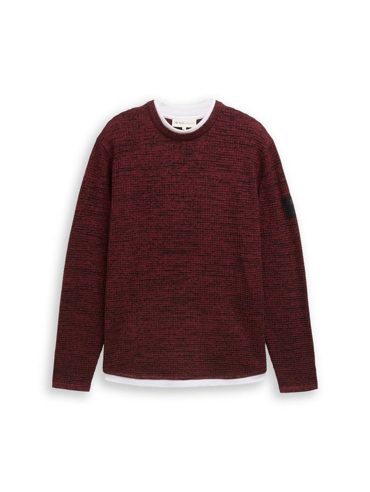 TOM TAILOR Denim Strickpullover structured double layer crew n TOM TAILOR Denim Strickpullover structured double layer crew n von TOM TAILOR Denim