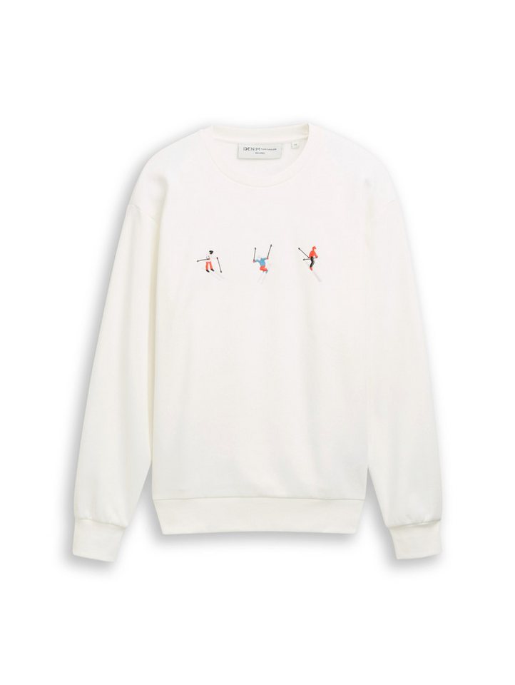 TOM TAILOR Denim Sweater mit Ski-Motiven bestickt von TOM TAILOR Denim