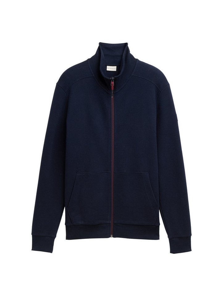 TOM TAILOR Denim Sweatjacke structured stand-up sweat jack von TOM TAILOR Denim