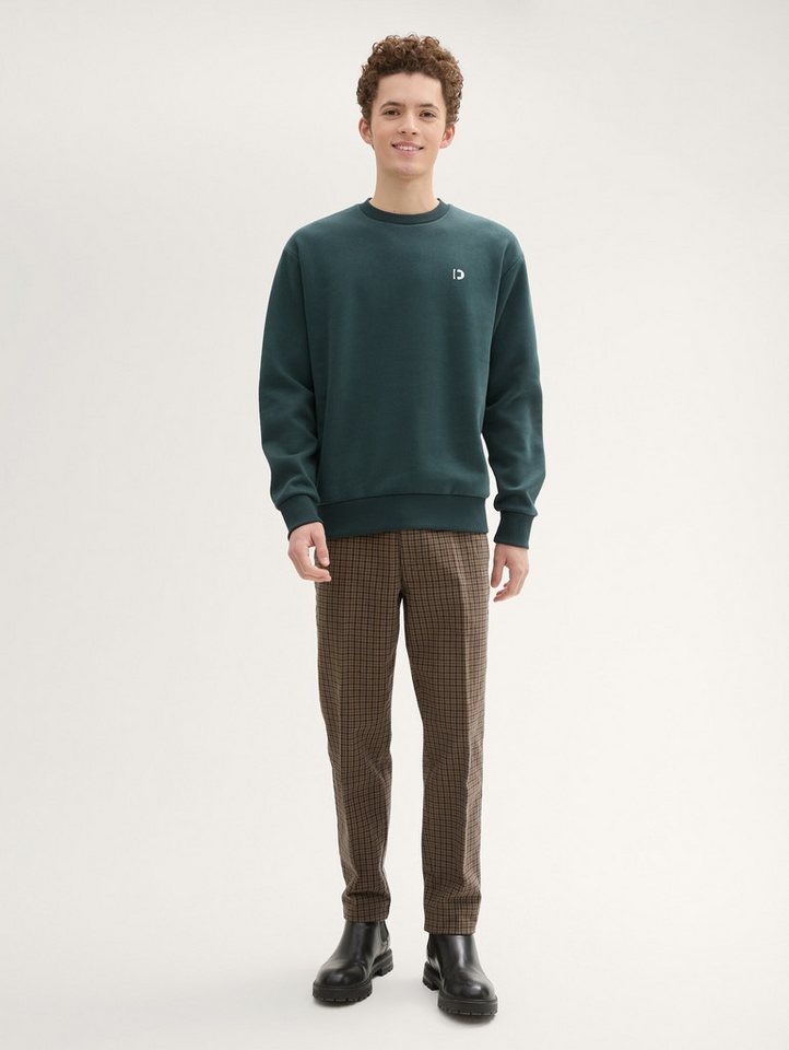 TOM TAILOR Denim Sweatshirt Basic Sweatshirt mit Logo Print mit Logo Print von TOM TAILOR Denim