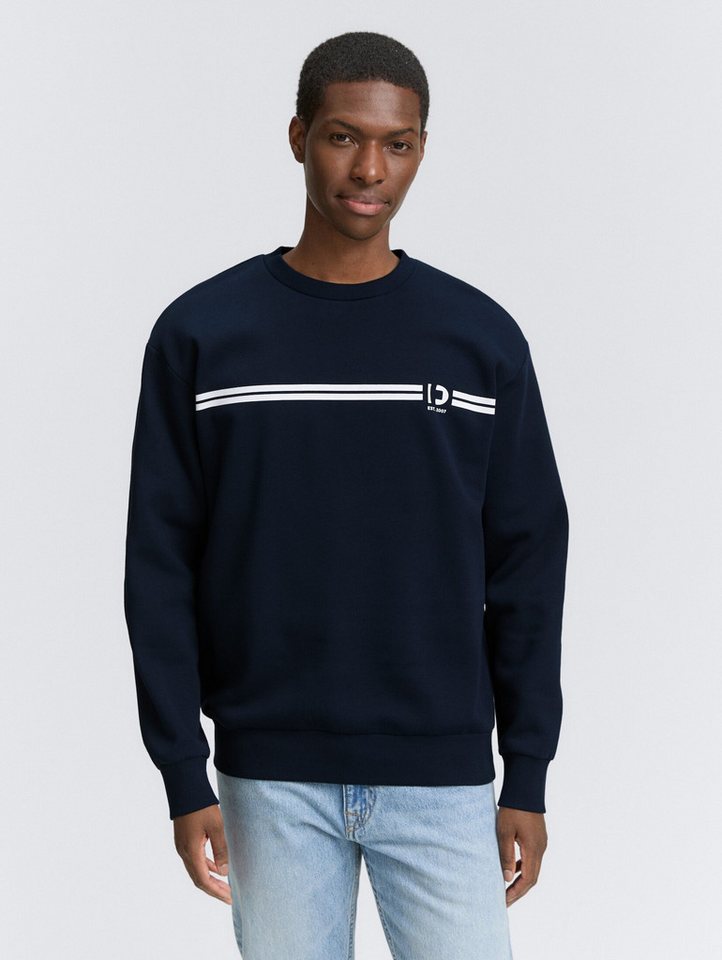 TOM TAILOR Denim Sweatshirt Crewneck Sweatshirt mit Print Crewneck Sweatshirt mit Print von TOM TAILOR Denim